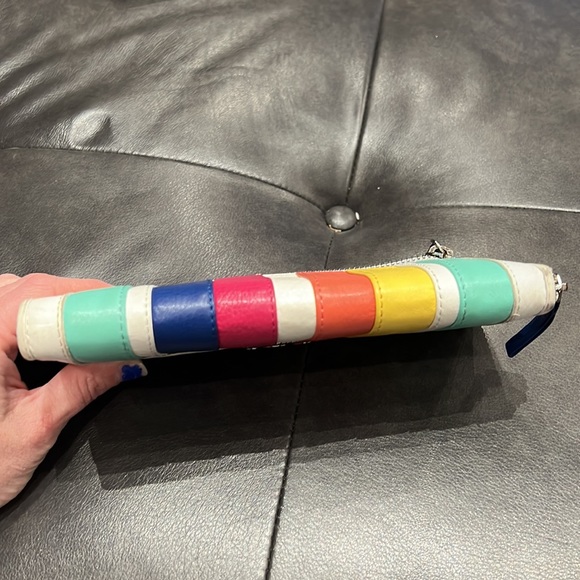 Brighton Multi-color Leather Wallet with contrasting Yellow leather interior - Picture 5 of 9